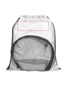 Sac à dos avec cordon de serrage et compartiment football blanc 2
