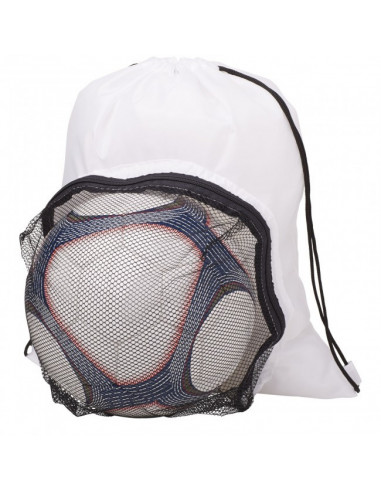 Sac à dos avec cordon de serrage et compartiment football blanc