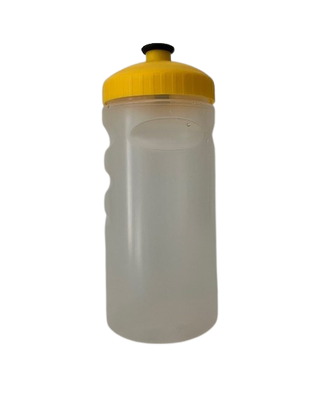 Gourde transparente plastique  500 ml bouchon jaune