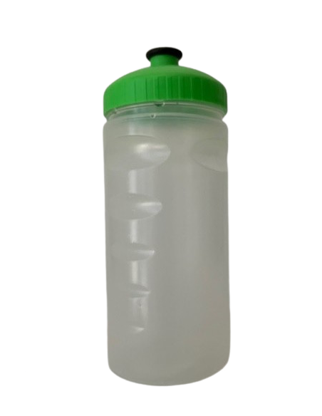 Gourde transparente plastique  500 ml bouchon  vert