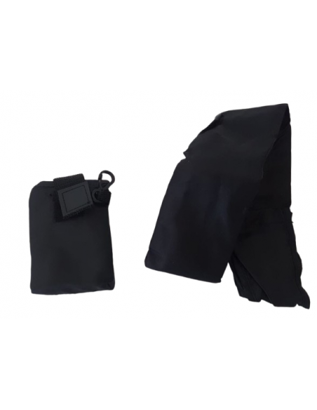 Sac pliable noir avec texte