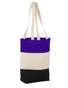 Sac shopping en coton “Colour Block”