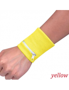 Bracelet jaune avec fermeture éclair