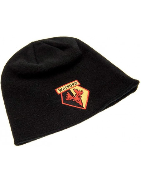 Watford FC – Bonnet noir tricoté Adulte (Taille unique)