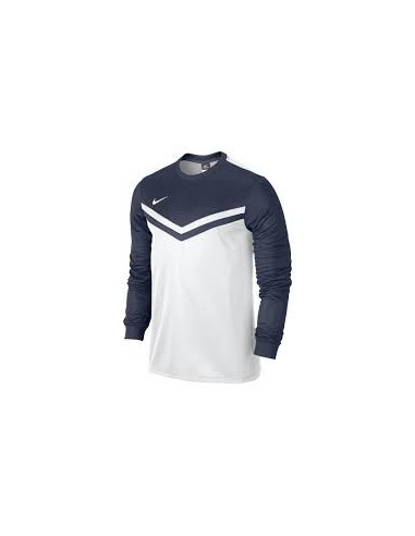 MAILLOT DE FOOTBALL NIKE VICTORY II ML JUNIOR - BLANC/MARINE