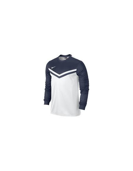 MAILLOT DE FOOTBALL NIKE VICTORY II ML JUNIOR - BLANC/MARINE