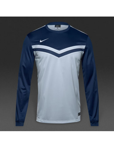 MAILLOT DE FOOTBALL NIKE VICTORY II ML JUNIOR - BLANC/MARINE