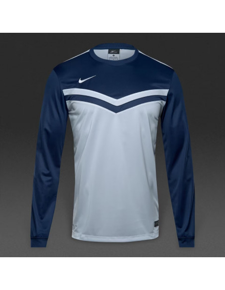MAILLOT DE FOOTBALL NIKE VICTORY II ML JUNIOR - BLANC/MARINE