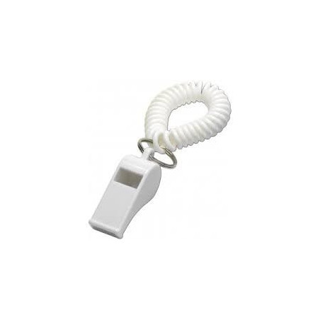 Sifflet en plastique avec cordon spiralé